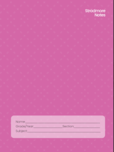 Stradmore Writing and Composition Notebook Colours Design-Quality Notebook for Grade School with plastic cover