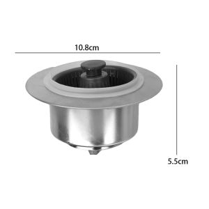 Kitchen Sink Drain Strainer Stainless Steel Pop Up Sink Stopper Anti-Clogging Sink Food Catcher Basket Odor Filter Sink Plug