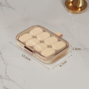 ตลับยาพกพา ตลับยา กล่องเก็บยา ประณีตและกะทัดรัด การออกแบบหัวเข็มขัด ปิดผนึกอย่างดี จัดเก็บอย่างปลอดภัย