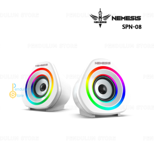 NEMESIS NYK FALCON SPN-08 RGB Illumination Speaker Gaming Stereo SPN08 SP-N08 Speaker Komputer PC Laptop Mobile HP Plug and Play