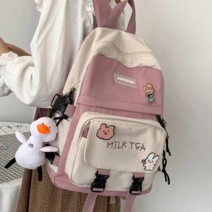 Tas Anak Perempuan Milk Tea Fashion Korea Style Ransel Untuk Sekolah SD SMP