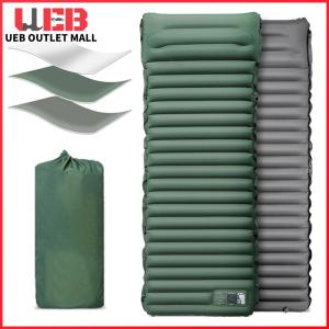 UEB 10cm Self-Inflating Sleeping Mat with Foot Pump & Pillow Inflatable Sleeping Mat Waterproof for Hiking Trekking