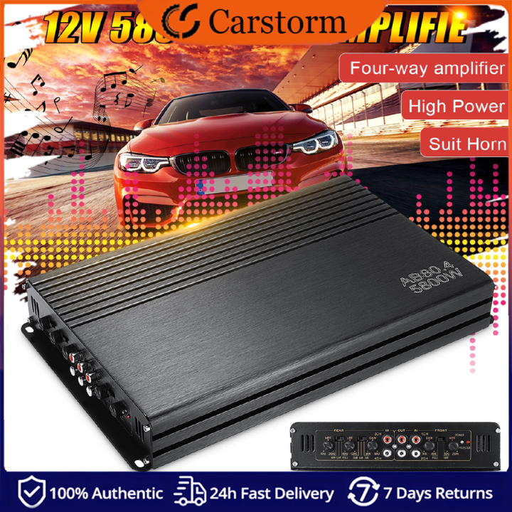 【carstorm】5800W 12V Car Fourway Amplifier High Power Car Amplifier