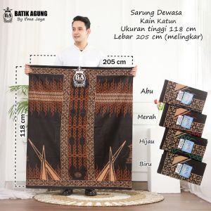 Sarung Gus Iqdam Batik Pria Dewasa Motif Menara Kudus Katun Premium