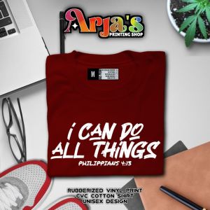Casual Original Bible Verse Tshirt 2  I Can Do All Things Blessed Saved Loved Believer