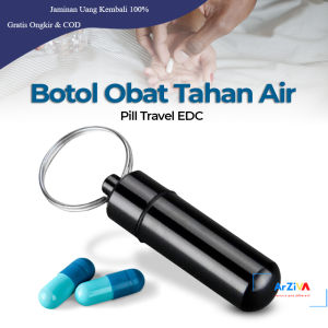 CAMISUENO Botol Obat Pill Travel EDC Tahan Air - JS207 - Black