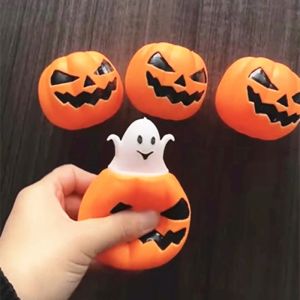 Funny Pumpkin Ghost Decompression Toy Squeeze Ball Kids Toys Halloween Party Decorations DIY Home Supplies 1pcs