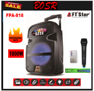 FT-Star FPA-818 8" Inches Trolley Speaker