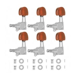 กลไกปิดมิดชิดลูกบิดกีตาร์ชนิดหนักป้องกันการกัดกร่อนโลหะและวัสดุ ABS