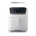 Trả góp 0% - Nồi chiên không dầu kèm hấp 2in1 Lock&Lock 7L EJF881 - Màu Đen/Trắng - 8 chế độ nấu, Làm sạch hơi nước, Bảo hành 2 năm. 