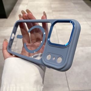 [Compatible with MagSafe] [AI Side Camera Button] Clear Hard Back Anti Yellowing Anti Scratch Shockproof Phone case for iPhone 17 Pro Max CaseiPhone Air Case iPhone 17 Case17 Pro Case