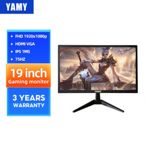 YAMY Gaming Monitor PC 24 inch 75HZ Flat Display Desktop Computer with HDMI VGA Support IPS 3-year warranty