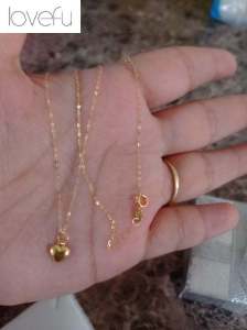 Pawnable 18k Saudi Gold Lightweight Heart Necklace