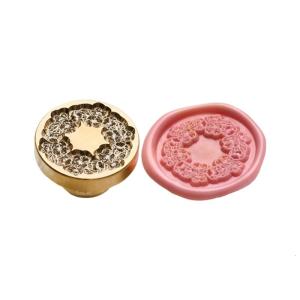 Antique Seal Flower Embossed Wax Seal Metal Seal Head for Seal Letter Envelope Wedding Invitation