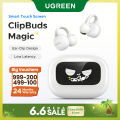UGREEN HiTune ClipBuds Magic True Wireless Earbuds Bluetooth 5.4 Earphone Touch Screen Microphone Algorithm Noise Reduction Model:55136. 