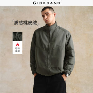 Giordano Men Seam detail stand collar padded jacket Free Shipping 18075822