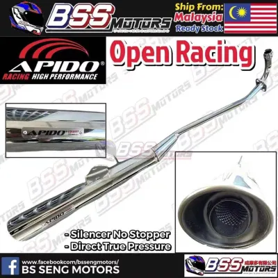 APIDO Modenas Kriss110 STD Racing / Open Silencer Exhaust Pipe Modenas 25mm Standard Ekzos Maniful Kriss 110