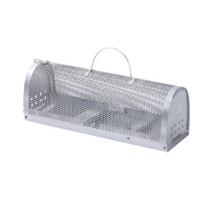 PWD0442 Metal Mouse Trap Cage High Sensitivity Galvanized Rat Trap Cage Exterminator Automatic Live Mousetrap Household