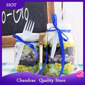 [Chandrae] 10pc White Mason Canning Drinking Jars Lid 70mm 86mm Inner Diameter Plastic Covers Unlined Ribbed Lids Storage Caps Replacements