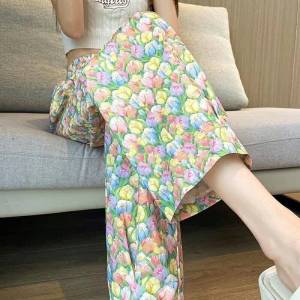 กางเกงขายาว  เนื้อผ้าเบา ใส่สบาย กางเกงแฟชั่น กางเกงขาบาน กางเกงผ้านิ่ม กางเกงทรงลุง