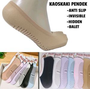 Siamtafa Promo 12 Pasang Kaos Kaki Hidden Socks Wanita Dewasa / Kaos Kaki Balet Anti Slip Kaos Kaki Pendek Invisible Warna Warni / Kaos Kaki Terbaru