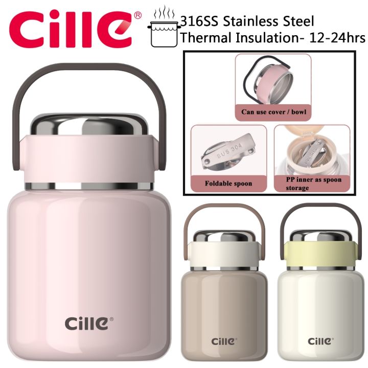 Cille%20560ml/800ml/1.2L%20316SS%20Portable%20Thermal%20Cooker%20Food%20Container%20Lunch%20Box%20%5BDouble%20Wall%5D%20-%20Image%202