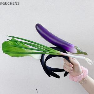 GUCHEN3🦋 Hài hước mô phỏng trái cây rau tóc Hoop bánh mì Cà Rốt chuối hairband tiêu Headband sinh nhật Cosplay Halloween mũ nón