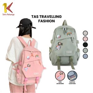 Satu Keluarga Tas Sekolah Anak Perempuan T48 Tas Punggung Sekolah Stylish Tas Travelling Backpack
