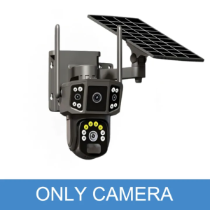 【Free Gift】Dahua Three Lens Solar CCTV Camera Full Color Night Vision Waterproof Surveillance Two-way Audio Wireless IP Security Cameras With Solar Charging Panel