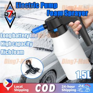 1.5L Car Wash Foam Sprayer High Pressure Car Wash Spray Bottle 3000mAh For Car Gardening House Cleaning
