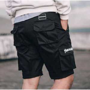 Celana Pendek Cowok Keren Kargo Bisa Cod Pria Warna Abu Tua Grey Kempol Gembol Distro Pdl Cowok