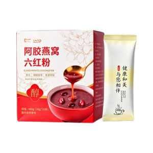 Freshly ground ass hide glue birds nest red bean ladys blood color non boiled instant food 480g   六红粉