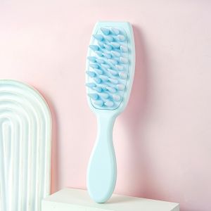 Bàn Chải Gội Đầu Mát Xa Da Đầu Bằng silicone Tay Cầm Dài Tiện Lợi -Lumbley