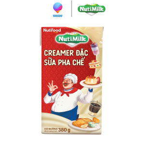(NGON MÊ LY - BAO BÌ MỚI) Combo 03 Hộp Creamer Đặc Sữa Pha Chế Có Đường NutiMilk ( xanh lá - Trắng đỏ ) Hộp 380g - NUTIFOOD - YOOSOO
