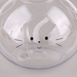 [Eqrbtl] Kawaii Cat Water Bottles For Milk Tea Coffee Juice Portable Drinking Cup Home Transparent Juicing Beverage Drink Bottle BPA Free