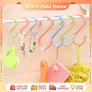 16PCS Plastic S-Shape Hooks Multi-purpose Hanging Rack Key Holder Clothes Hanger Organizer for Clothing Towel Handbag Kitchen Storage Hanger Reusable Organizers