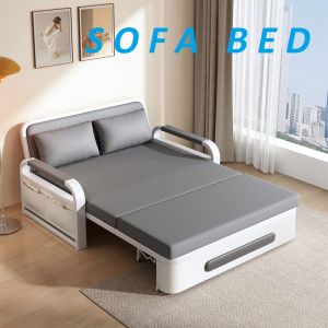 Giường sofa gấp gọn có ngăn để đồ. Ghế sofa giường đa năng tặng kèm 2 gối