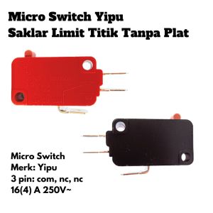 Micro Switch Yipu Microswitch Saklar Limit Titik Tanpa Plat