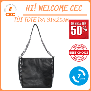 [FreeShip] Túi Tote Da Cao Cấp Hàn Quốc 2021Túi Đeo Vai Cho NữKT 31x25cm họa tiết đinh tán và xích trẻ trung năng động [CEC Store]