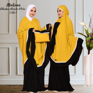 Mukena Khalisa Renda Polos 2 in 1 Bahan Rayon Janger Premium By Zahwa