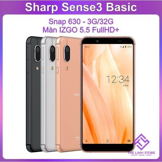 Điện thoai Sharp Aquos Sense 3 Basic - ram 3G 32G Snap 630 | Lazada.vn