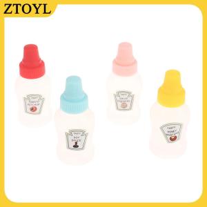 ZTOYL 1 4pcs mini dễ thương cà chua Ketchup chai nhỏ xách tay nước sốt container Salad Dressing container đựng thức ăn đựng thức ăn cho Bento hộp