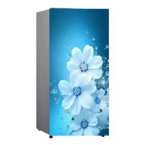 Walpaper Stiker Kulkas 1 Pintu Ukuran 120cm x 60 cm Motip Bunga cetak Sendiri Bisa COD