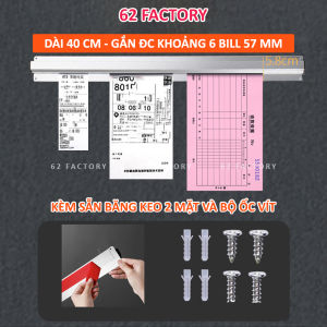 Thanh kẹp bilL thanh kẹp order hóa đơn dành cho hàng quán không cần vít không cần khoan tường đủ size