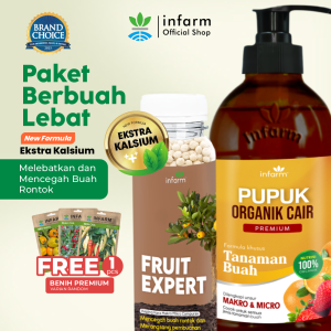 INFARM - Paket Pupuk Pelebat Buah Pupuk Penyubur dan Buah Organik POC Buah dan Fruit Expert Pupuk KCL MOP
