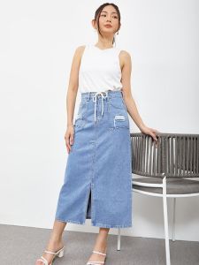 Onetta - CECIL Skirt - Rok Jeans Midi Korean Style