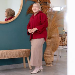 Siselyo Diya Oversize Tops - Atasan Wanita Bigsize - Baju Muslim Wanita Jumbo - Kemeja Size Plus