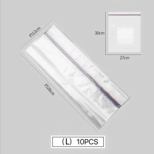 Double Zipper Reusable Ziplock Pouch Plastic Transparent PE Poly Bags Fresh Food Storage Bag