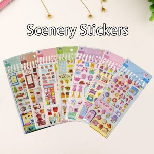 Scenery stickers waterproof DIY personalized cute Stationery journal scrapbooking graffiti diary