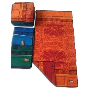 Chalmer Handuk Mandi Jumbo 70x140cm Lis motif Bunga Kura Kura Kerang Gajah